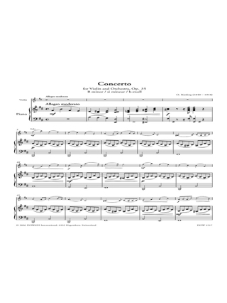 Concerto pour Violon Op. 35 en si mineur - Oskar Rieding - Partition